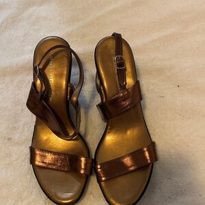 Athena Alexander Shiny Copper Sandals